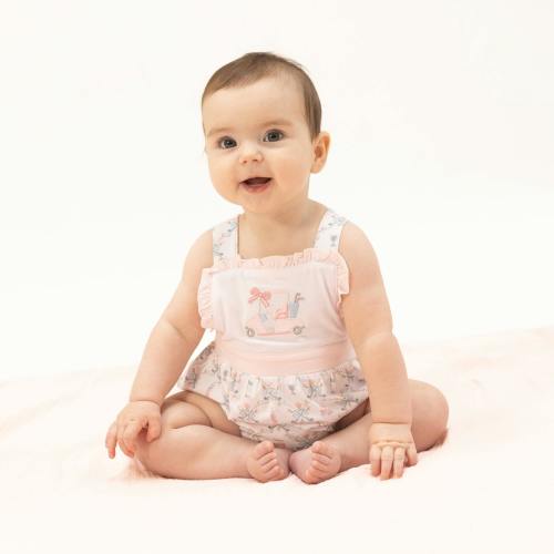 Golf Trellis Pink - Ruffle Bubble