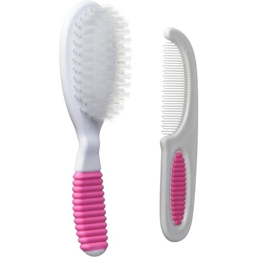 Nuby Comb and Brush Set Pink
