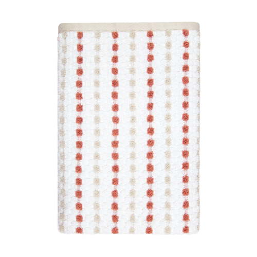 Mainstays Performance Bath Towels, Terra Cotta Dot