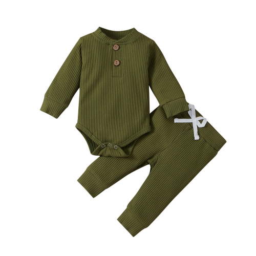 LMTODLFG Baby Girl Clothes Baby Girl Boy Fall Clothes 3 6 12 18 24 Months Outfits Long Sleeve Knitted Cotton Romper Pants Winter Sets Short Set 3-6 Months