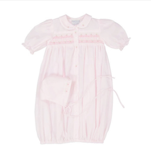 Ribbon Smocked Take Me Home Gown with Hat | Feltman Brothers