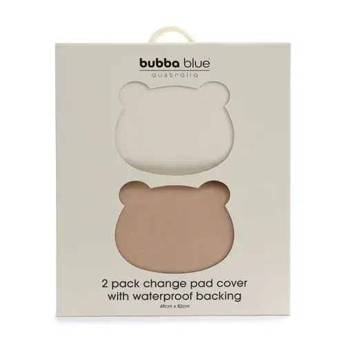 Bubba Blue Sundae Change Mat Cover 2 Pack Chestnut | Baby Bunting AU
