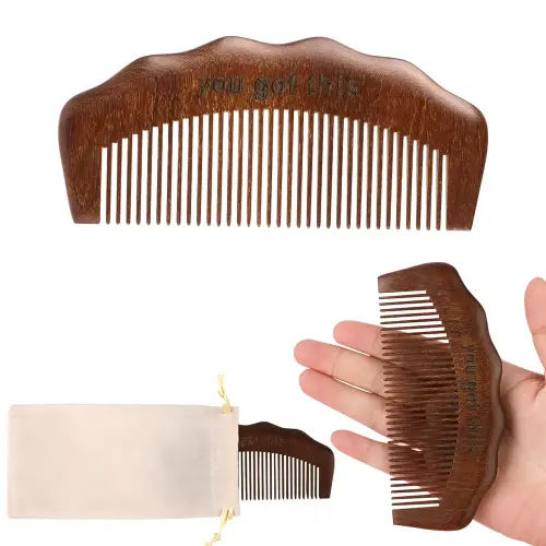 Sandalwood Birthing Comb - Natural Labor and Delivery Comb, Pregnancy Gift with Cloth Bag