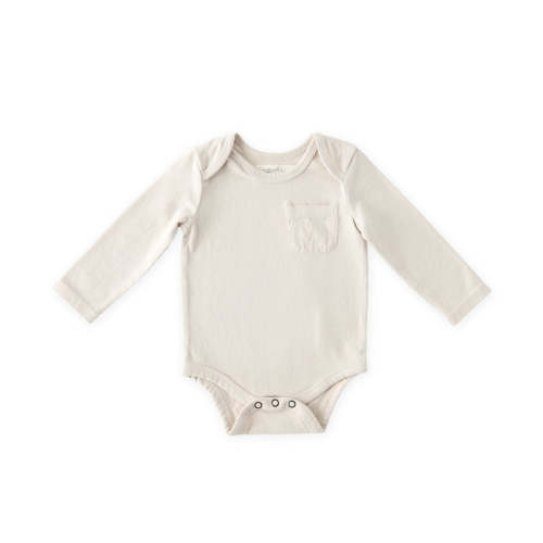 Garment Dye Long Sleeve One-Piece - Natural