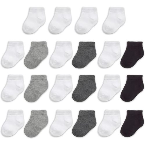 Fruit of the Loom Baby 22-Pack Grow & Fit Flex Zones Low Cut Stretch Socks - Unisex, Girls, Boys