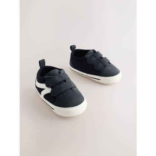 Black Touch Fastening Baby Trainers (0-2mths)