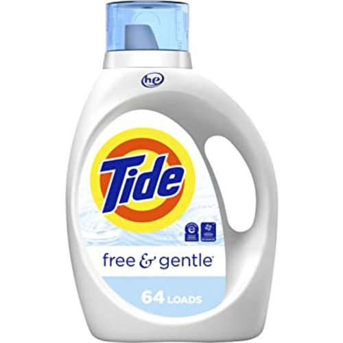 Tide Free & Gentle Laundry Detergent Liquid Soap, 64 Loads, 92 Fl Oz, He Compatible