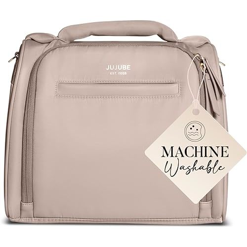 JuJuBe New Insulated Bottle Bag, Breastmilk Storage Bag for Baby Bottles, Insulated Waterproof Lunch Bag or Cooler Bag for Nursing, Milk, Food, Baby Formula, Snacks, Daycare, Taupe, Mother's Day Gift