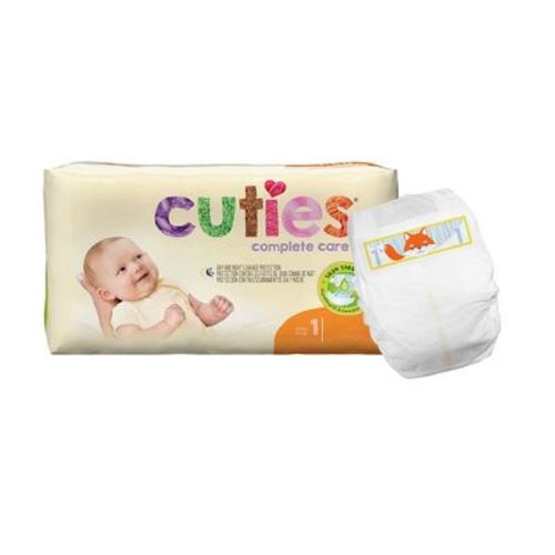 Cuties Complete Care Baby Diaper Size 1, 8 to 14 lbs. CDB001, 25 Ct