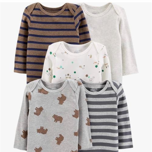 Simple Joys by Carter's Baby-Boys Long-Sleeve Bodysuit Pack of 5Bodysuit
