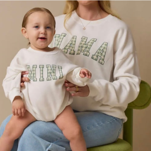 Mama Gingham Pullover