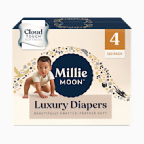 Millie Moon Luxury Diapers - Size 4, 120 Count