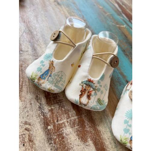 Beatrix Potter Baby Shoes and bib - Several Sizes