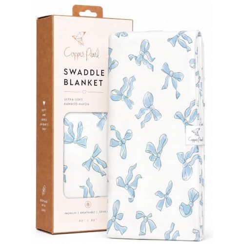 Copper Pearl Swaddle Blankets for Newborns | Soft Stretchy Receiving Blankets for Boys and Girls | Large 46 x 46 Inch Baby Blankets | Lightweight and Breathable Swaddles | Daphne