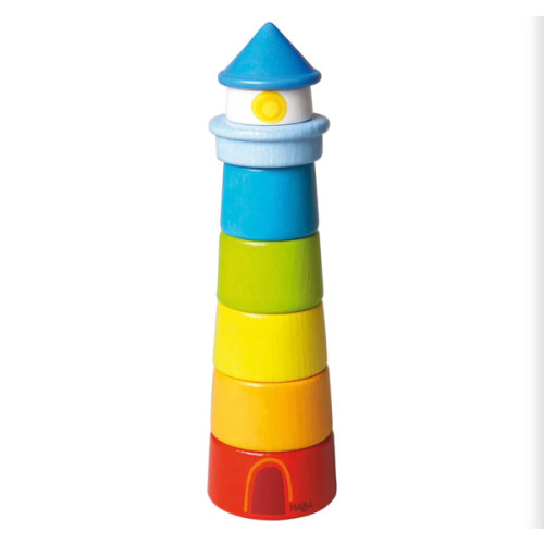 HABA Lighthouse Wooden Rainbow Stacker