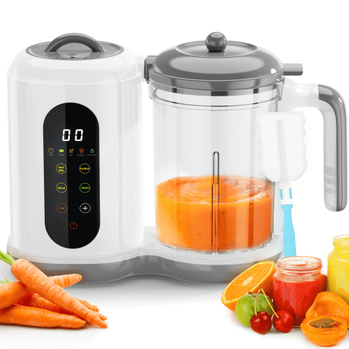 RUPOUN Baby Food Maker, Blender and Steamer, Puree Maker for Infant and Toddler, White