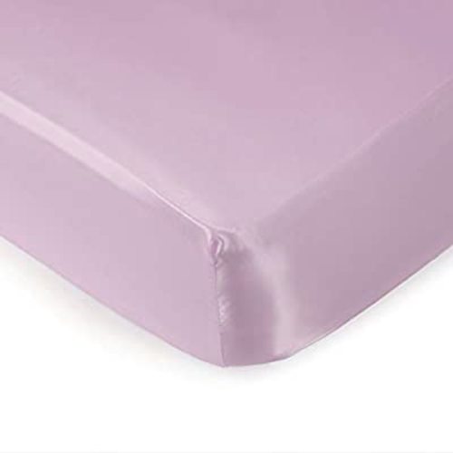 Pro Goleem Satin Soft Crib Sheet Great for Baby with Sensitive Hair Silky Baby Mattress Sheet Pink 52’’x28’’x8’’ Fitted Sheet for Girls