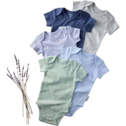 AVERY 5-Pack Short Sleeve Bodysuits, Frost - butterblu | Maisonette