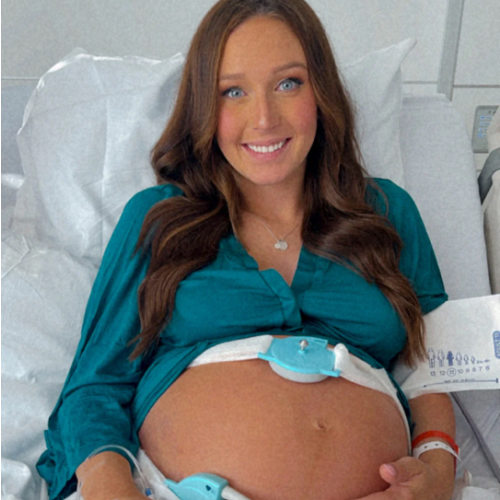 Lila Labor & Postpartum Gown in Deep Teal