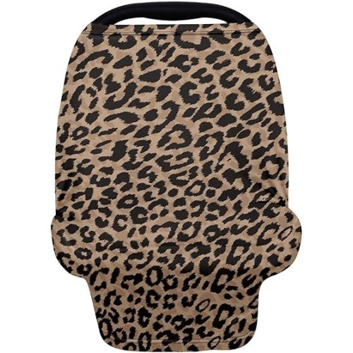 Classical Leopard Wild Cheetah Baby Infinity Nursing Scarf Breastfeeding Cover Ultra Soft Car Seat Covers Great for Shopping Privacy Breastfeeding