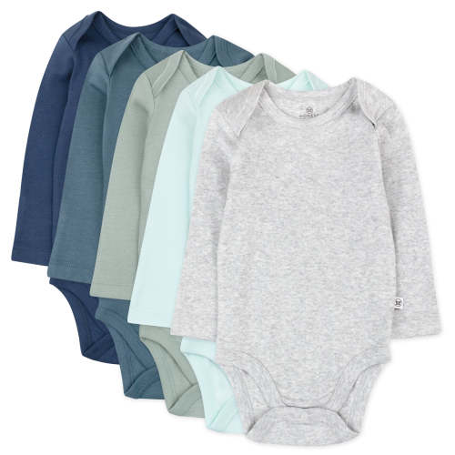(Newborn) 5-Pack Organic Cotton Long Sleeve Bodysuits | Honest Baby Clothing