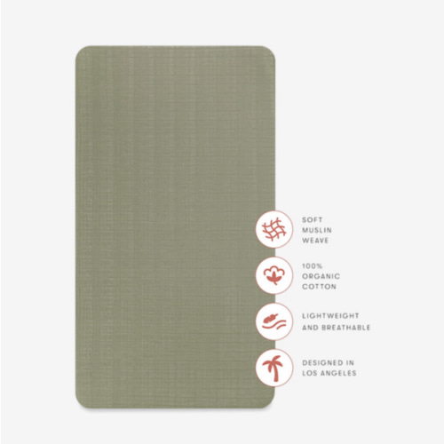 Babyletto Crib Sheet in GOTS Certified Organic Muslin Cotton