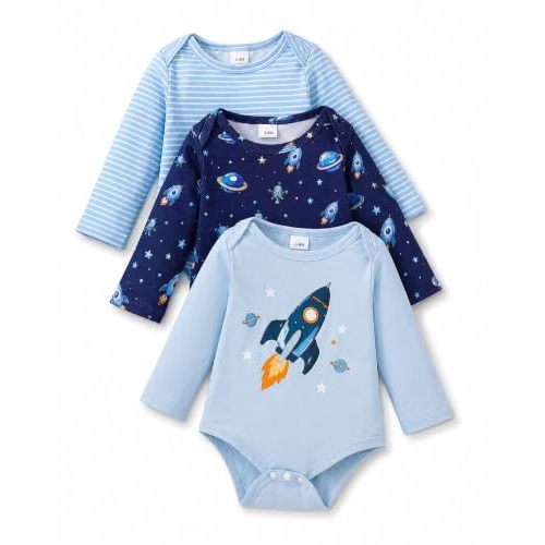 Baby Boy Clothes Long Sleeve Bodysuits 3 Pack Infant Outfits Preemie Newborn 0 3 6 12 18 Months