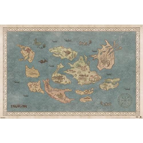 How To Train Your Dragon (2025) - Map Wall Poster, 34L" x 22.4W", Premium Unframed Version