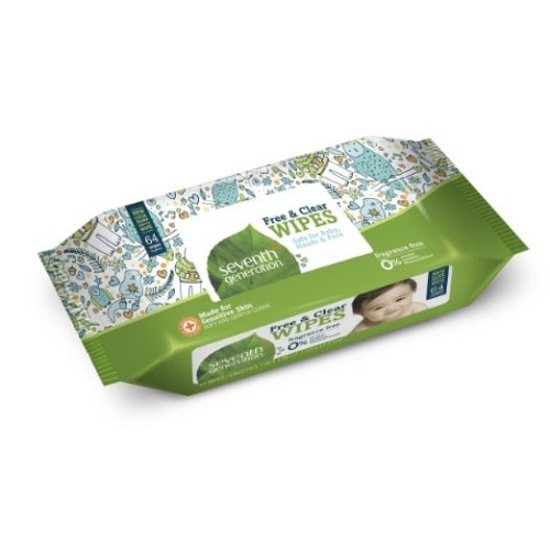 Seventh Generation Thick & soft Free and Clear Baby Wipes Refill Pack, 768 Count