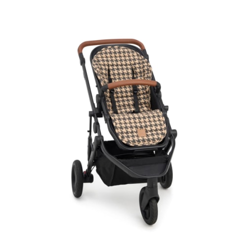 Black Houndstooth Universal Linen Pram Liner
