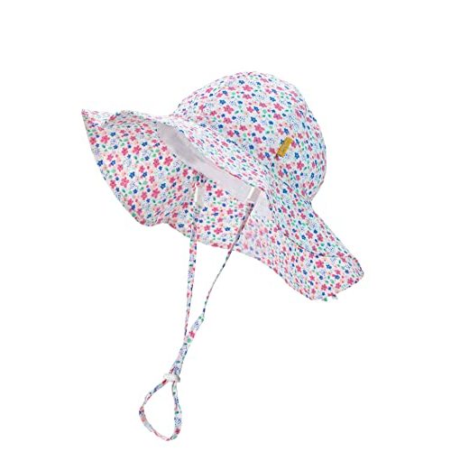 Baby Girls Sun Hat Cute Flower Toddler Summer Outdoor Infant Beach Wide Brim Flowers and tie dye