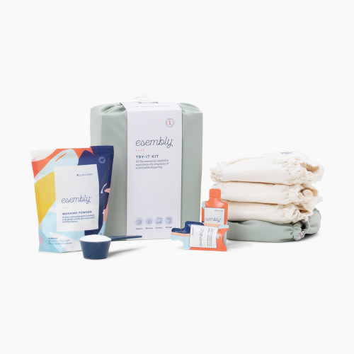 Esembly Cloth Diapering Try-It Kit - Sea Glass, Size 1 (7-17 lbs)
