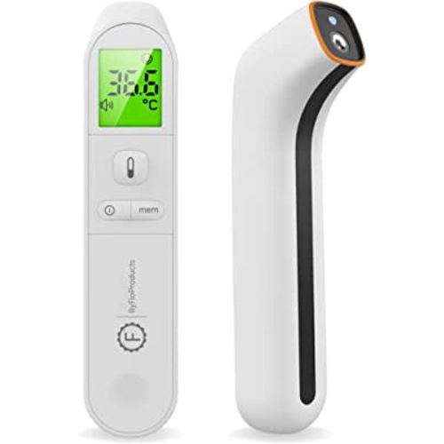 ByFloProducts, Thermometer Adult and Baby, Forehead Digital Thermometer, Infrared Touchless Temperature Thermometer Gun, Temperature Memory and Fever Alarm, Easy to Use 1 Second Reading Temperature