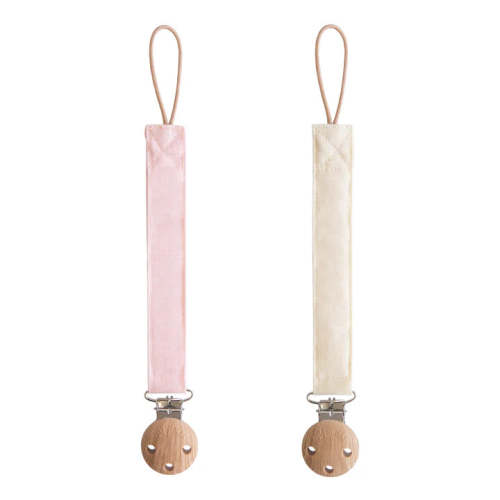 Linen Pacifier Clip || 2 Pack