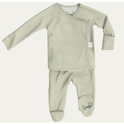 Footie - Mint Twist – Bonsie Skin to Skin Babywear