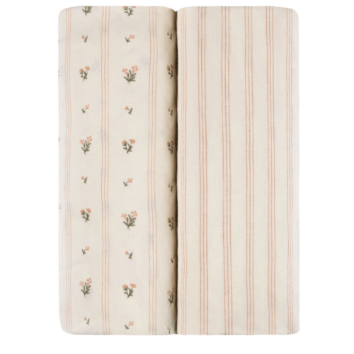Breathable Crib Sheet Set - Linear Floral