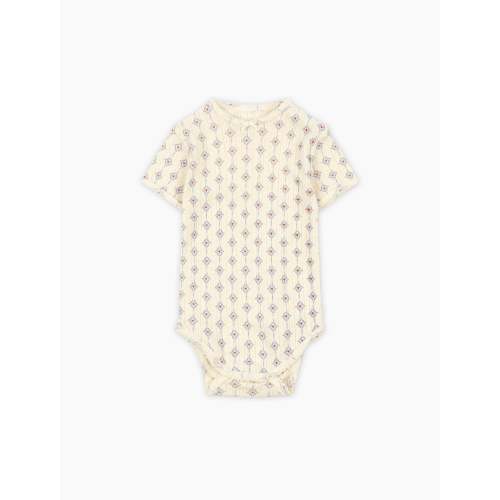 Pointelle Minnie SS Bodysuit in Muro Blu