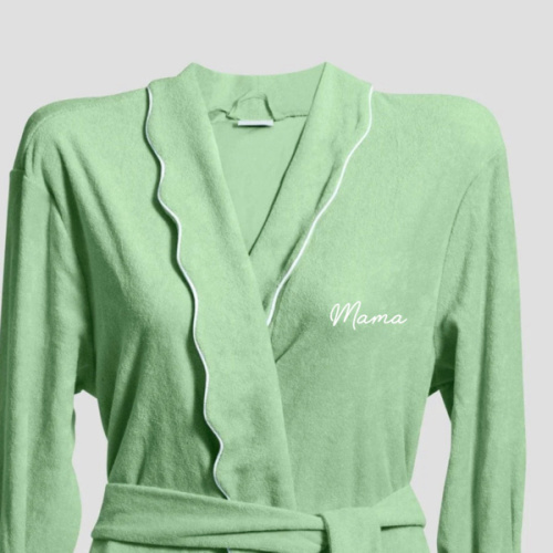 Weezie- Women's Long Scallop Lightweight Robe
