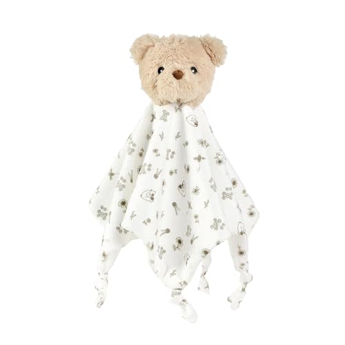 CREVENT Cozy Plush Baby Security Blanket, Soft Bear Lovey for Baby Girls and Boys, Comfort Blanket, Birthday Gift