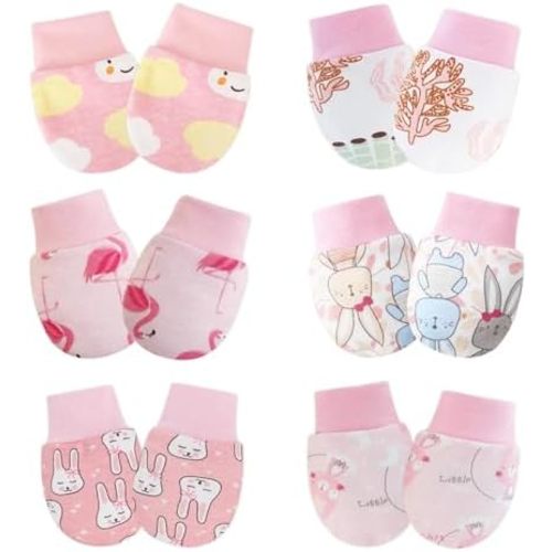 Baby Mittens No Scratch Mittens Infant Soft Gloves Mittens for 0-6 Months Boys Girls