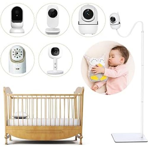 Baby Monitor Stand for HelloBaby,Nanit Pro,Optics DXR-8 Pro,Vtech,Momcozy BM01,Owlet,Eufy,Motorola Baby Camera, Universal Adjustable Baby Monitor Mount Holder