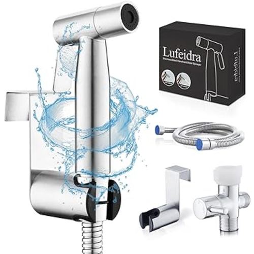 Cloth Diaper Sprayer for Toilet-Adjustable Water Pressure, Premium Stainless Steel