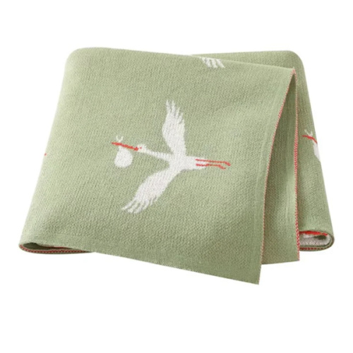 Crane Knitted Blanket