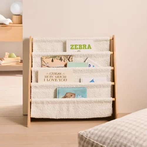 White Boucle Bookshelf | Adairs