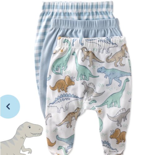 FALLON 3-Pack Footed Baby Pants