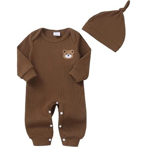 NZRVAWS Preemie Baby Boy Clothes Newborn Romper Set Long Sleeves 0-12Months