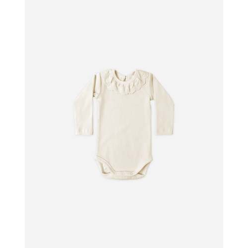 Ruffle Collar Bodysuit || Natural – Quincy Mae