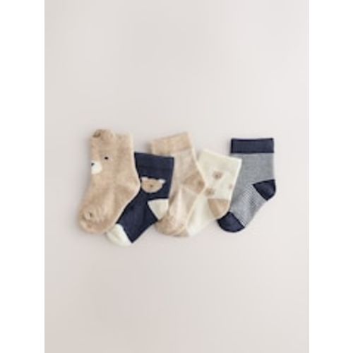 Buy Navy/Neutral Bear Socks 5 pack from Next USA