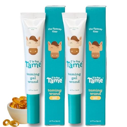 T is for Tame - Taming Gel Wand – Natural Flyaway Tamer for Kids & Adults – Smooths Baby Hairs, Frizz & Static – Alcohol-Free, Vegan & Cruelty-Free Hair Styling Gel – 0.5 fl oz - Made in the USA