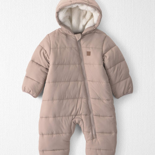 Baby 1-Piece Teddy Fleece Snowsuit Made with Recycled Materials | Carter’s Oshkosh Canada